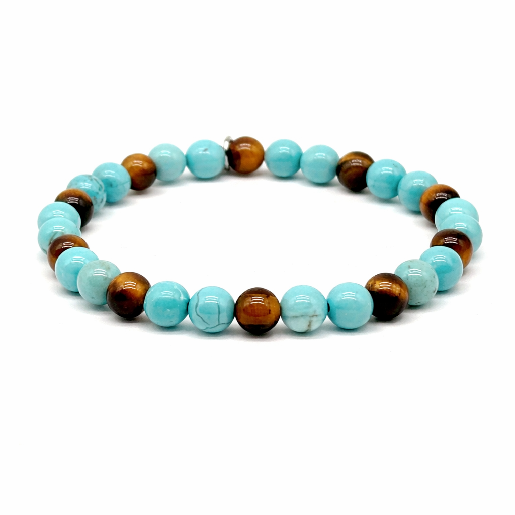 Bracciale Occhio di Tigre e Turchese Bracciale Occhio di Tigre e Turchese
